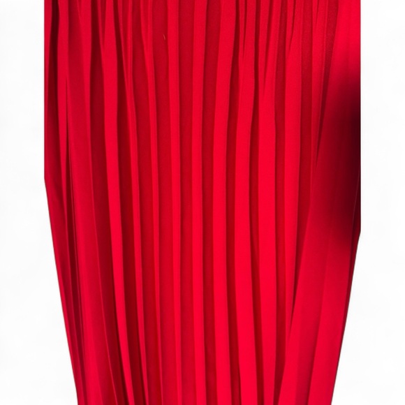 NWT J Jill Cherry Red Pleated Sleeveless MIDI Dress-Size LP - Picture 7 of 13